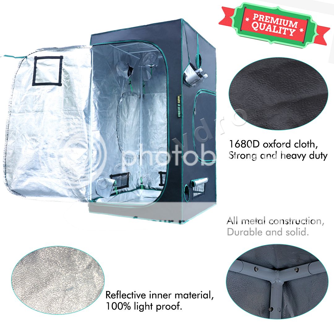 Mars II 1600W LED Grow Light Veg Flower Full Spectrum lamp+ 5x5x7 Grow